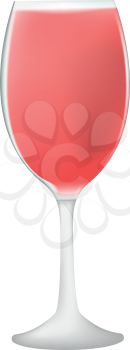 Glass of wine icon Illustration color fill simple style