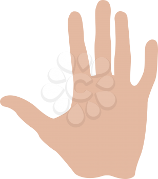Human hand icon Illustration color fill simple style