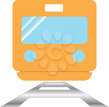 Train icon Illustration color fill simple style