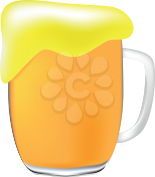 Cup beer icon Illustration color fill simple style