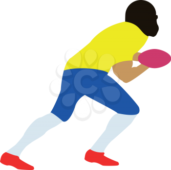 American football player  set  it is color icon . Simple style .