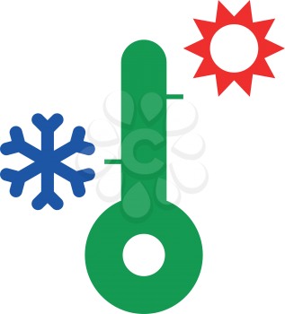 Thermometer  set  it is color icon . Simple style .