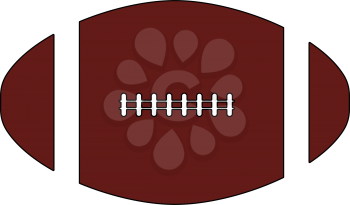 American football ball  set  it is color icon . Simple style .