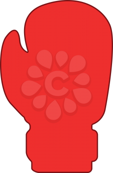 Boxing glove it is icon . Flat style .