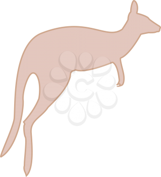 Kangaroo it is icon . Flat style .