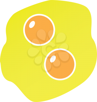 Scrambled eggs it is icon . Flat style .