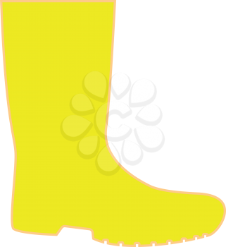 Rubber boots it is icon . Flat style .