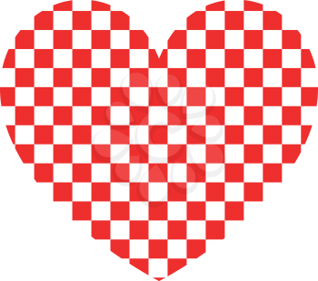 Heart with square it is icon . Flat style .