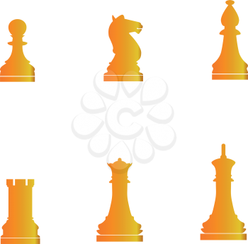 Chess pieces it is icon . Flat style .