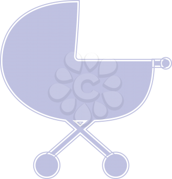 Baby carriage  it is icon . Flat style .