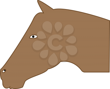 Horse head  it is icon . Flat style .