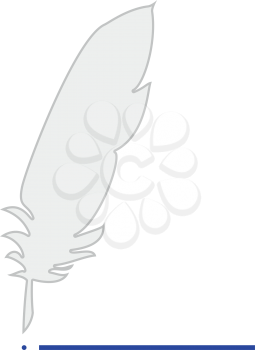 Feather  it is icon . Flat style .