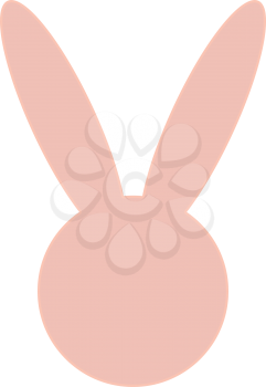 Hare or rabbit head  it is icon . Flat style .