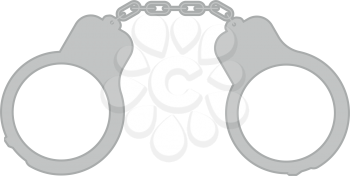 Handcuff  it is icon . Flat style .