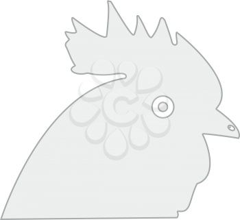 Rooster head  it is icon . Flat style .