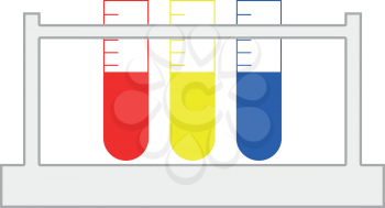 Test tube  it is icon . Flat style .
