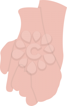 hand holding another hand , sign of love art vector icon . Different color . Simple style .