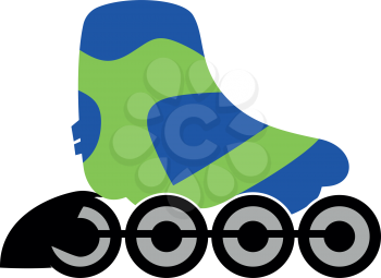 Roller skate icon . Different color . Simple style .