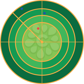Radar icon . Different color . Simple style .