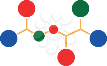 Molecule icon . Different color . Simple style .