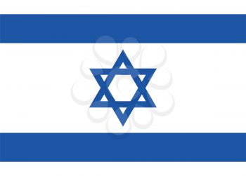 Flag of Israel icon . Different color . Simple style .
