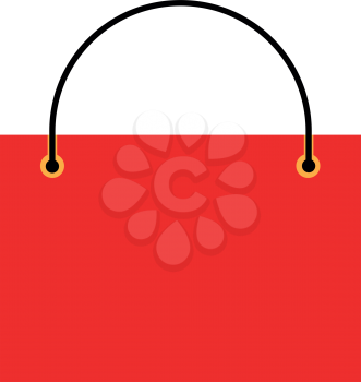 Shopping bag icon . Different color . Simple style .
