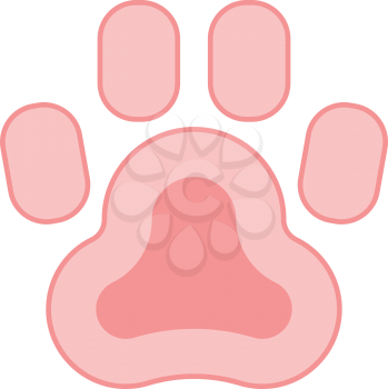 Animal footprint icon . Different color . Simple style .
