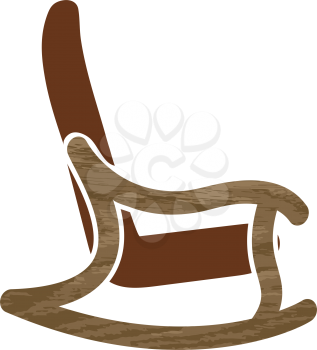 Rocking chair icon . Different color . Simple style .