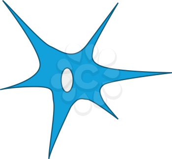 Nerve cell icon . Different color . Simple style .