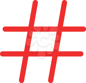 Hashtag icon . Different color . Simple style .