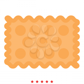 Cookie icon Illustration color fill simple style
