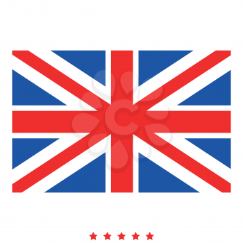 Flag united kingdom icon Illustration color fill simple style