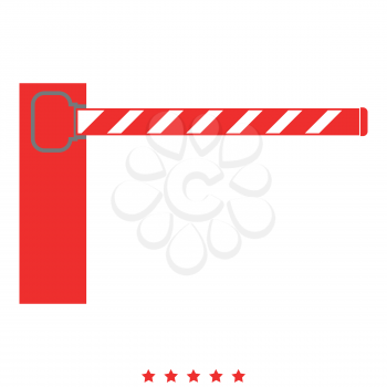 Barrier icon Illustration color fill simple style