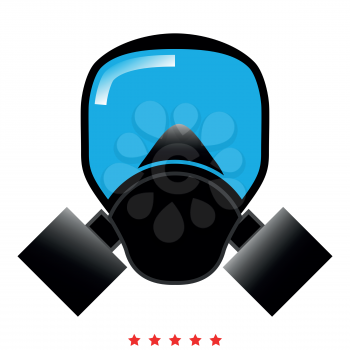 Gas mask icon Illustration color fill simple style