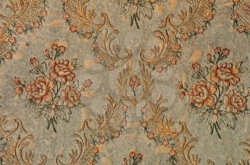 Antique floral pattern victorian wallpaper retro background texture.