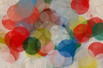 Abstract paint smudged circles illustration. Colorful grungy background.