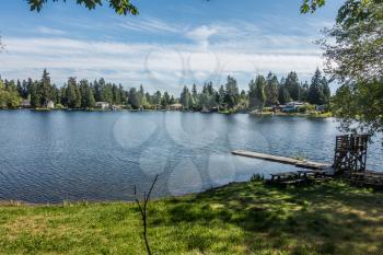 A view of Mirror Lake in Federal Way, Washington.