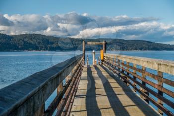 Veiw from the pier at Twahoh State Park in Washington State. The pier is on Hood Canal.
