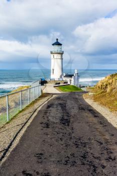 Road to the lighthouse at Cape Disappointment State Park in Washington State