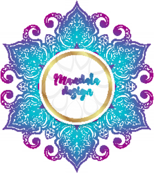 Mandala banner, Indian style. Bohemian Cards Unique cards for printing supplies
