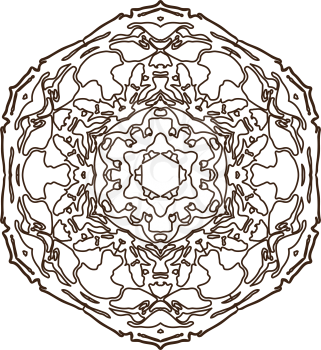  Mandala. Floral vintage round amulet. Indian, Arabic, Buddhist medallion. It can be used for tattoo prints on t-shirts, design and ad restaurants, wedding cards