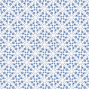 Portuguese azulejo tiles. Seamless pattern in Moroccan style For scrapbooking, wallpaper, cases for smartphones, web background, print, surface texture, pillow, towels, linens, T-shirts Vector