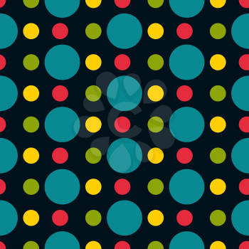 Colored polka dot seamless pattern circle texture