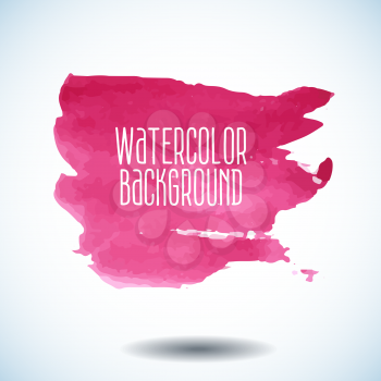 Watercolor red  abstract background with space for text - vector