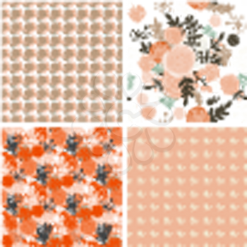 Shabby Chic Rose peony patterns seamless backgrounds. Ideal for printing on to fabric and paper or scrapbooking.