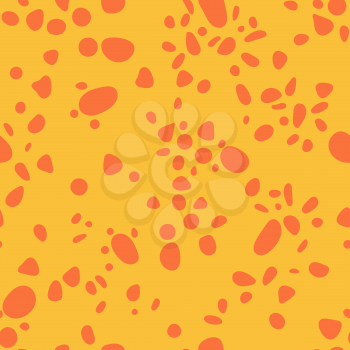 Vector seamless pattern. Organic spots drips orange abstract biological background Texture for scrapbooking, wrapping paper, skin smartphones, website, web page, wallpaper, surface design, fashion