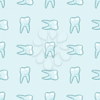 Seamless pattern. White teeth on blue background. Vector Texture for scrapbooking, wrapping paper, textiles, web page, wallpapers, surface design, fashion