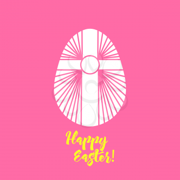 Happy Easter greeting card template in paper cutting style. Laser cutting template for greeting cards. Stencil for paper, plastic, wood, plotter.Abstract silhouette pattern.