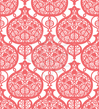Seamless pattern with pomegranates. Ancient lacy ornament is a symbol of fertility. Texture for scrapbooking, wrapping paper textile web page textile wallpaper surface design fashion
