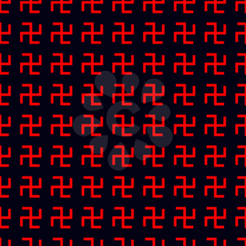 Swastika seamless pattern. Rotating cross, an ancient religious symbol of the sun, good luck, prosperity. Swastika symbol in Hinduism, Buddhism and Jainism